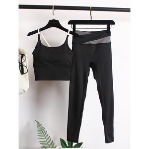 Luluwomen With Logo Yoga Clothing Set Women's Sports Bra Gym Running Yoga Pants