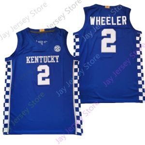 Kentucky Wildcats Basketball Jersey NCAA College Sahvir Wheeler Blue Size S-3XL Alla ED Youth Men