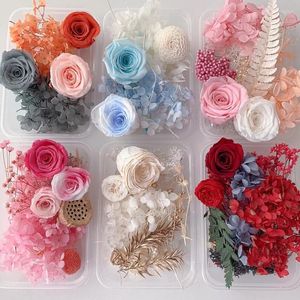 Dekorativa blommor 1 Box Mix Dried Flower Dry Plants For Candle Epoxy Harts Pendant Halsband smycken Making Craft DIY