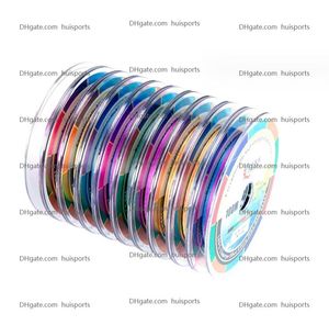 100 meter colored line, 9 woven fishing lines, PE line, Asian sea fishing line, vigorously woven, 10 pieces, 1 set