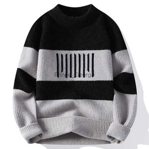 Męskie swetry swetry mężczyźni 2023 Zimowy styl koreański zagęszcza męskie Sweter Mężczyźni Masowe Swatki Wymowe swetry męskie pulloczy męskie rozmiar M-3xllf231114l2402