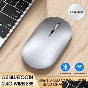 Mice X2 Wireless Bluetooth For Book Laptop Computer Tablet Rechargeable Replacement 500Mah Portable Apple Mouse Drop Delivery Computer Dh9Ws