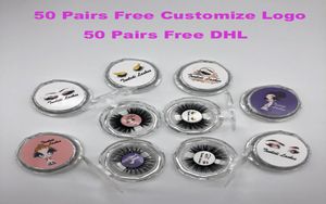 1Pairlot 21 Styles 3D Mink Eyelashes Privat Label 100 Real Mink Fur Handmade False Eyelash Crossing Lashes Individual Strip Thi5743371