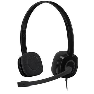 Logitech H151 stereoheadset met ruisonderdrukkende microfoon, enkele 3,5-inch aansluiting voor pc's, notebooks, telefoons, tablets