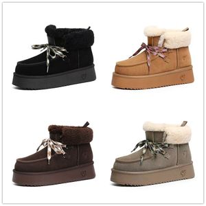 Designer Stivali classici da donna Stivali ultra mini Stivali da neve Piattaforma Pantofola in pelliccia Scivolo Tasman Tazz Castagna caffè kaki nero Scarpa invernale australiana alla caviglia