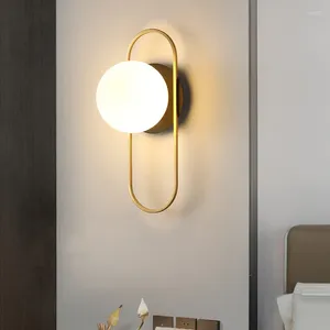 مصباح الجدار 7W NORDIC G9 GLASS SCONCE LIGHT غرفة المعيشة غرفة نوم