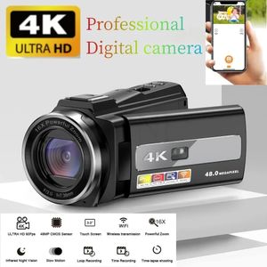 4K HD Professional Camera WIFI Digital Night Vision Camcorder Handheld Shooting Electronic Anti Shake Outdoor Sports DV 231221