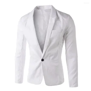 Abiti da uomo Blazer elegante Autunno Casual Comodo maschio Poliestere Regular Leggero elasticizzato Tinta unita Primavera Vacanza quotidiana