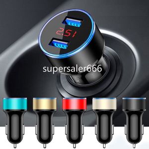 5V 3.1A Snabbladdare LED Display USB Car Charger Power Adapter för iPhone 11 12 13 14 15 Pro Max Samsung HTC Android S1