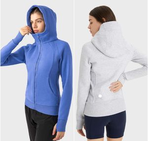 LL-DJ028 Marca feminina exercício fitness wear yoga outfit hoodies jaquetas esportivas ao ar livre vestuário casual adulto correndo manga longa com capuz maré