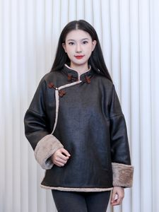 Tang vestito etnico abbigliamento invernale donna stile Tibet top vintage tradizionale costume ricamato festival di abbigliamento asiatico vestido vestito orientale