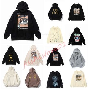 Hoodies Sweatshirts Designer Galleries Dept Womens tröja Fashion Cotton Mens Loose Long Sleeve Clothing High Street Printed Kläderstorlek S-XL R3 Nyhet