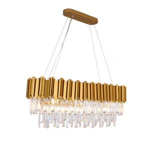 Moderno pingente lâmpadas de cristal dourado led lustres luminária suspensão casa pendurado lâmpada lustre luminaria para jantar sala estar