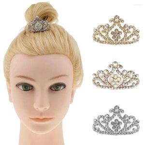 Headpieces Girls Princess Mini Tiara med Comb Headwear Wedding Party Jewelry