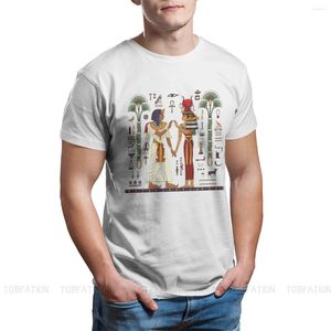 Men's T Shirts Egyptian Ancient Egypt Culture Hieroglyph And Symbolancient Sing Symbol Men Shirt Big Size Cotton Vintage TShirt