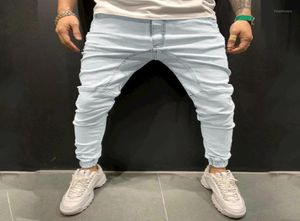 Men039S Jeans Slim Eesthetic Hombre Mens Summer Casual Bodybuilding Pocket Denim Sports Full Längd Pants Indie2873387