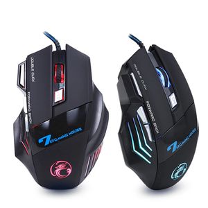 Tangentbordsmuskombinationer Ergonomisk trådbunden spel LED 5500 DPI USB Computer Gamer RGB MICE X7 Silent Mause med Backlight Cable för PC Laptop 231130