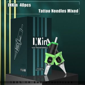 Agulhas de tatuagem 40 Pcs Tamanhos Mistos InKin Kelly Kit de Agulhas de Cartucho de Tatuagem Assorted Liner Shader para Máquina de Tatuagem Rotativa Caneta Grips 231130