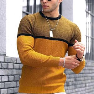 Camisolas masculinas primavera outono em torno do pescoço casual camiseta moda solta grande pulôver topo harajuku cor combinando manga longa malhas