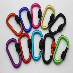 Outdoor Gadgets Carabiner Snap Hook Hanger Keychain Mountaineering Hiking Camping Colorful Aluminum Climbing Carabiner1408335