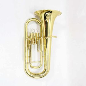 Professionell mars euphonium 3 kolv mässingsmaterial cupronickel ventil guld lackerad euphonium tuba