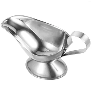 Plates Stainless Steel Gravy Boat Sauce Pot Dipping Bowl Condiment Container Restaurant Cup