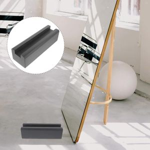 Sacos de armazenamento Cuerpo Wood Floor Mirror Base Suporte de madeira Suporte de suporte antiderrapante