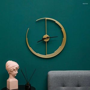 壁時計審美的メカニズム時計工業用ゴールドダイニングルームスタイリッシュな時計クリエイティブクォーツオロロギDaパレットデコラリオン