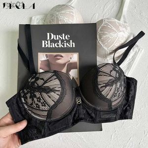 BHs Sets Neue Contra Farben Dessous Frauen Unterwäsche Set Sexy Dick Gepolsterte Push-Up Bh Set Fe Stickerei Spitze Plus Größe büstenhalterL231202