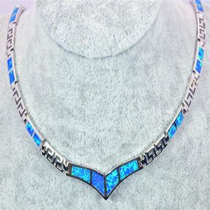 Whole & Retail Fashion Jewelry Fine Blue Fire Opal Stone Necklaces For Women BRC17082701219Y