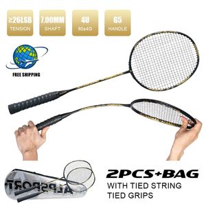 Raquetes de badminton Alpsport SL 4U Ultra-agressivo 52g 12K 25lbs 100% Fibra de carbono completa Raquete de badminton Raquetes amadoras intermediárias e avançadas 231201