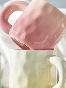 Кофейники Изысканный градиент цвета Керамические кружки Шикарный дизайн Бытовые чашки Чайная пара Подарки