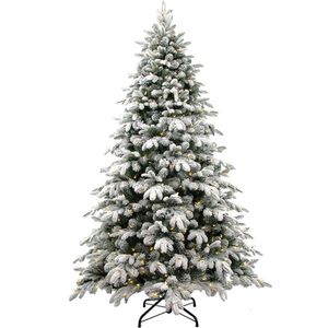Krypterad PE Plush Christmas Tree High-End White Snowflake Christmas Tree Hotel Mall Decoration Snow Tree Cedar