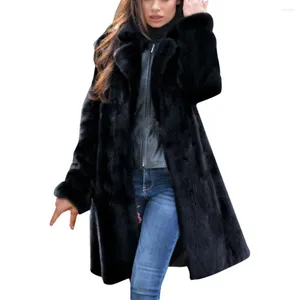 Ethnic Clothing Women Ladies Warm Faux Coat Jacket Winter V-Neck Solid Long Outerwear Women'S Plus Size Outwears Coats For