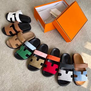 women's slippers men's Designer slippers soles summer casual beach sandals genuine leather top quality with box