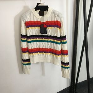 1202 L 2023 Runway Autunno Marca stesso stile maglione manica lunga girocollo nero giallo pullover vestiti delle donne di alta qualità delle donne 20239133