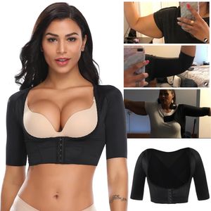 Kol şekillendirici kadınlar üst kol şekillendirici post daha ince sıkıştırma kolları kambur duruş düzeltici üstleri kadınlar için shapewear 231202