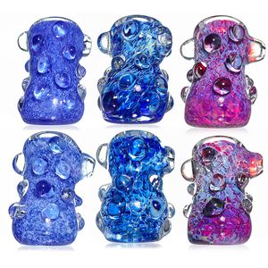 spoon handpipe thick glass hand pipes Color Changing Glass Hammer Colorful Spoon Pipes Cosmic Pipe 3.5 Inch Cute Marble Glass Pipe Tobacco Smoking Glass Bowls