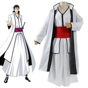 Anime Bleach Aizen Sousuke Cosplay kostium mundur garnitur Arrancar White Kimono pełny strój Coser Hueco Mundo Costume