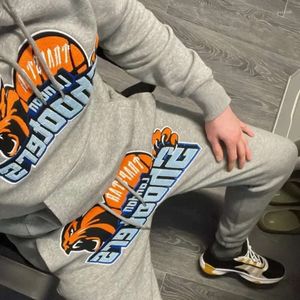 Tracksuits 2023 남자 Trapstar 슈터 후드 남성 여자 호랑이 수건 패션 자수 풀오버 풀러 땀 셔츠 스트리트웨어 688ss