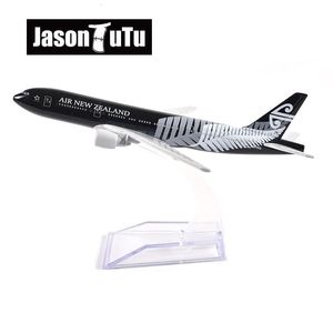 Flugzeugmodell JASON TUTU 16 cm Air Zealand Boeing B777 Flugzeugmodell Flugzeug Modellflugzeug Druckguss Metall Maßstab 1:400 Planes Drop 231201