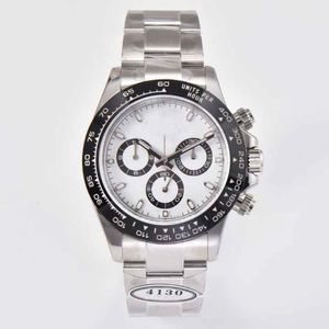 Superclones Quality Watches Panda 4130 Chronograph Automation Movement Watch Daytonaes armbandsur Automatisk mekanisk safirvattentät armbandsur