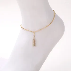 Enkelbanden Mode Goud Kleur Zilver Zoet Leuk Enkelbandje Voor Vrouwen Bling Out Hanger Voet Been Armband Ketting Sieraden