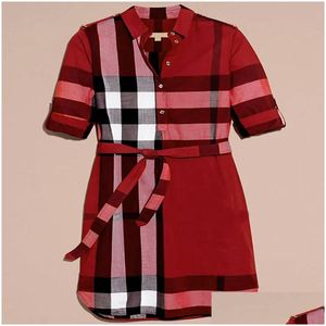 Vestidos Casuais Básicos Mulheres Camisa Moda Slim Clássico Padrão Silm 23Ss Roupas Femininas Simples 5 Cores Gota Entrega Vestuário Dhigj