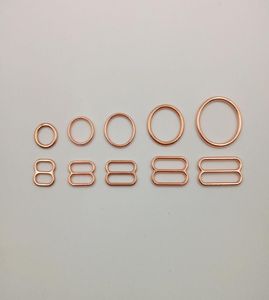 Sewing notions bra rings and sliders strap adjustment buckle in rose gold9837255