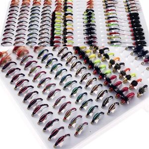 Baits Lures 24126Pcs Wet Dry Flies Nymph Ant Tying Hook Trout Fishing Fly Lure Bait Box Tackle 231202