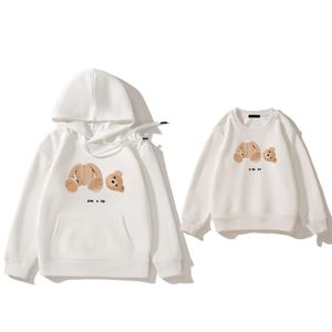 Barn tröjor pojkar flickor hoodies löst björn tryckt tröja pullover toppar designer tröja barn casual hoodie baby mode kläder cyd23120103