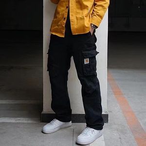 Carhart Tasarımcı Mens Pants Sokak Gevşek Jogger Kadınlar Düz Çalışma Vintage Taktik Büyük Cep Tahil Pantolonları Kargo Harajuku Hip Hop Baskı Kotu Carharttlys 13