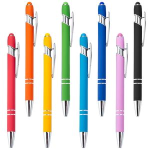 Ballpoint Pens Fashion 20pcs Stylus Computer Dotyk Pen PET Kolorowanie Kolory Crystal Business Office Pen dla papierniczych Szkoły Office 231201