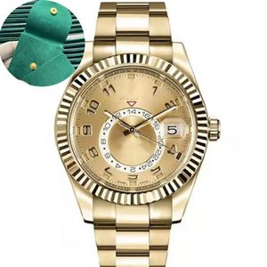 designer watch high quality sky dweller watches 41mm gold mens watch orologio uomo Automatic movement Waterproof Wristwatch Birthday Gift Montres de luxe with bag